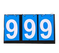 KFGISD, Marcador Manual de puntuación, Tarjetas giratorias, Contador de puntuación, Marcador de Mesa portátil for Baloncesto, fútbol, Tenis,Marcadores(Blue Three Digits)