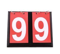 KFGISD, Marcador Manual de puntuación, Tarjetas giratorias, Contador de puntuación, Marcador de Mesa portátil for Baloncesto, fútbol, Tenis,Marcadores(Red Double Digits)