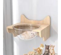 KFGISD, Marco de Escalada for Gatos de Madera Maciza de Interior montado en la Pared, combinación Libre de Puente Colgante aéreo y Plataforma de Salto,Escalera para Gato(S11)