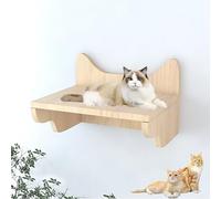 KFGISD, Marco de Escalada for Gatos de Madera Maciza de Interior montado en la Pared, combinación Libre de Puente Colgante aéreo y Plataforma de Salto,Escalera para Gato(S2)