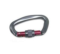 KFGISD, Mosquetón de Escalada en Roca con Hebilla de Seguridad con Rosca Maestra en Forma de D de 25 kN for montañismo y espeleología. Equipo Escalade.,Hebillas de montañismo(Gray Color)