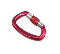 KFGISD, Mosquetón de Escalada en Roca con Hebilla de Seguridad con Rosca Maestra en Forma de D de 25 kN for montañismo y espeleología. Equipo Escalade.,Hebillas de montañismo(Red)