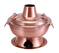 KFGISD, Olla tradicional china de cobre, olla shabu-shabu vintage for carbón, olla de cobre, olla shabu china de acero inoxidable, utensilios de cocina for sopa ，Olla de cobre para fondue(32cm)