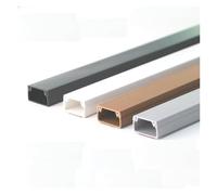 KFGISD, Organizador de cables autoadhesivo de PVC cuadrado for ocultar cables, gestión de cables for el hogar y la oficina,Canaletas para cables(Black,20x10mm)