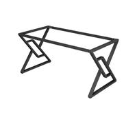 KFGISD, Patas de banco de metal, patas de mesa de comedor resistentes for bricolaje, con tornillos y gomas protectoras for el piso,Patas metálicas para muebles(Black,115 * 40cm/45.3 * 15.7in)