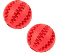 KFGISD, Pelota de Goma for Perros, Juguete for Cachorros, Perros Grandes, Limpieza de Dientes, Snack, 2 Unidades, Rojo, 6 cm ，Juguetes para Perros(Red 7cm)