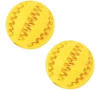 KFGISD, Pelota de Goma for Perros, Juguete for Cachorros, Perros Grandes, Limpieza de Dientes, Snack, 2 Unidades, Rojo, 6 cm ，Juguetes para Perros(Yellow 7cm)