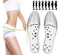 KFGISD, Plantillas de masaje magnético con 18 zonas de masaje magnético, plantillas for aliviar el dolor de reflexología y fascitis plantar.,Plantillas para Zapatos(White,3 Pairs)