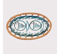 KFGISD, Platos de cena divididos, Plato de control de dieta, Platos de cena, Plato de postre de cerámica pequeño, Juego de 2 platos de aperitivos de tejido de ratán,Platos(D)