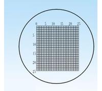KFGISD, Portaobjetos de microscopio de 19 mm de diámetro, Regla de calibración de retícula, Regla de calibración de microscopio, micrómetro de Platina,Cristales para microscopios(C6)
