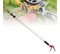 KFGISD, Recolector de frutas con cabezal de cuchilla giratorio, podadora de pértiga con mango extensible de aluminio ligero for cortar ramas de árboles de 4 m,Sierra de ramas altas(4m)