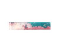 KFGISD, Regla de color acrílico con diseño de cielo estrellado de 15 cm, 6 diseños, multifuncional, ideal for manualidades, for niños, estudiantes, oficina y escuela.,Reglas(A)