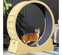 KFGISD, Rueda de Correr silenciosa for Gatos de Interior, Juguete for Bajar de Peso,Unser Laufrad-Laufband ist für Alle Katzen geeign(Brown,M)