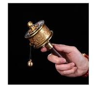 KFGISD, Rueda de oración de Mesa tibetana Tallada a Mano de Primera Calidad... ，Molinete Budista(16.5 * 6cm)