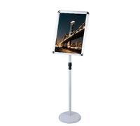 KFGISD, Soporte de exhibición for Piso Resistente de Aluminio con Apertura a presión, rotación de 360°, 17,72 x 24,57 Pulgadas, Blanco,Expositor de Carteles(Golden,9.45 * 12.87inch)