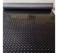 KFGISD, Tapetes de Goma Impermeables con Placa de Diamante for Taller, 2,3 mm de Grosor, for Suelo de Garaje ，Alfombrillas de Goma para Garaje(Black,1.2x4m/3.9x13.1ft)
