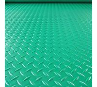 KFGISD, Tapetes de Goma Impermeables con Placa de Diamante for Taller, 2,3 mm de Grosor, for Suelo de Garaje ，Alfombrillas de Goma para Garaje(Green,1x4m/3.3x13.1ft)