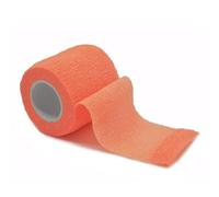 KFGISD, Vendaje elástico autoadhesivo deportivo de 4,8 m, colorido, for rodilleras, dedos, tobillos, palmas y hombros.,Venda autoadhesiva(Bright orange,2.5cm X 4.8m)