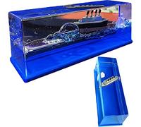 KFGJ Titanic Cruise Fluid, Acrylic Cruise Ship Mode Fluid Drift Bottle, Barco en Una Botella, Titanic Cruise Fluid Liquid Wave Toys Juguete Escultura Estatuilla Niños Actividad Decoración