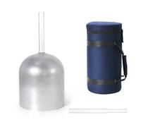 KFHDSAS Cáliz De Cristal Transparente De Mano, con Estuche De Transporte, Delantero, For Aliviar El Estrés, Terapia De Sonido Budista, Accesorio De Meditación, Alivia La Fatiga(440Hz,7 Inch G Note)