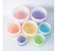 KFHDSAS Cuencos De Cristal De 432 Hz, Juego De 15-30 Cm, con Estuche, Mazo De Goma, Varilla De Ante Y Junta Tórica, For Meditación Y Terapia De Sanación Sonora.