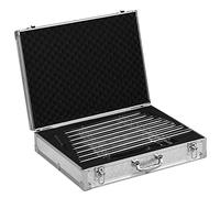 KFHDSAS Kit De Arpa De Cristal, Instrumento Musical De Sanación, Clave De Do, 8 Notas, Do5, Re5, Mi5, Fa5, Sol5, La5, Si5, Do6, con Maletín De Aluminio, For Terapia De Sonido(440HZ)