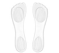 KFHENSOMR Plantillas acolchadas de gel 3/4 para mujer, 4 piezas cómodas para zapatos de vestir para zapatos de tacón alto, sandalias planas, botas, plantilla de silicona transpirable para hombres y