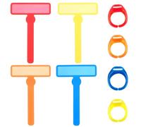 KFHENSOMR Tiras de lectura guiadas para niños, 8 piezas de herramientas de dislexia, tiras de lectura guiadas por dedos con anillos de dedos, herramientas de lectura para TDAH (4 varitas y 4 anillos