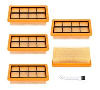 KFI 7420 - Filtros plisados planos para aspiradoras de cenizas y secas Kärcher AD 2, AD 2 Battery, AD 4 Premium, AD 3 Premium, AD 3, AD 3.200, AD 3.000, número de artículo 6.415-953.0, con 1 cepillo