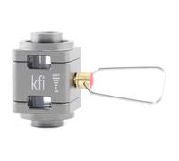 KFI Adaptador de recambio de cilindro de gas, dispositivo de transferencia de combustible para bidón de gas de camping, adaptador de recarga de botellas de gas con ventanas visibles, con funda de