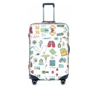Kfjghhl Abstraction Biology Chemistry4 - Funda protectora lavable para equipaje de viaje de 18 a 32 pulgadas, White, S