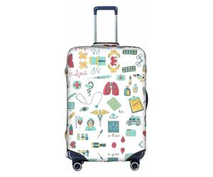 Kfjghhl Abstraction Biology Chemistry4 - Funda protectora lavable para equipaje de viaje de 18 a 32 pulgadas, White, XL