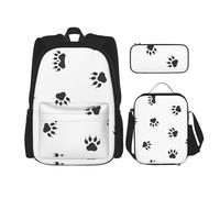 Kfjghhl Bear Paw - Estuche para lápices, bolsa de almuerzo para niños y niñas, juego de mochila escolar para estudiantes universitarios, laptop o estudiante