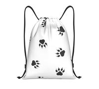 Kfjghhl Bear Paw - Mochila deportiva con cordón ajustable, para mujeres, hombres, niños, deportes al aire libre, Black, S, Vacaciones