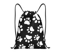 Kfjghhl Bear Paw - Mochila deportiva con cordón ajustable, para mujeres, hombres, niños, deportes al aire libre, Black, M, Vacaciones