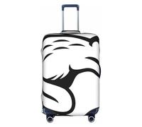 Kfjghhl Black Beaver - Funda protectora lavable para equipaje de viaje de 45 a 81 cm, White, L