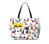 Kfjghhl Bolsa de viaje de gran capacidad con diseño de gnomos divertidos de Navidad, bolsa de mano para mujer, bolsillos para laptop, bolsa de trabajo, gimnasio para adultos