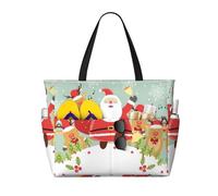 Kfjghhl Bolsa de viaje de Navidad de Santa Claus de gran capacidad para mujer, bolsillos para laptop, bolsa de trabajo, gimnasio para adultos