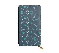 Kfjghhl Bones and Dog Claws - Cartera de gran capacidad para mujer, tarjetero, bloqueo RFID, de piel, para mujer