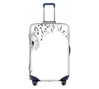 Kfjghhl Botanical Flying Music Notes - Funda lavable para equipaje, protector de maleta de 18 a 32 pulgadas, White, S