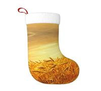 Kfjghhl Calcetines de Navidad de campo de trigo, para adultos y niños, bolsas colgantes para decoración del hogar, bolsa de regalo