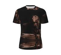 Kfjghhl Camiseta de malla marrón con diseño de Labrador Retriever para entrenamiento, correr, secado rápido, absorbe la humedad, para gimnasio y atletismo, Negro, 6XL