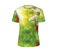 Kfjghhl Camisetas de malla para correr y entrenar con flores florales y margaritas de verano, ajuste seco, absorbe la humedad, para gimnasio y atletismo, Negro, 4XL