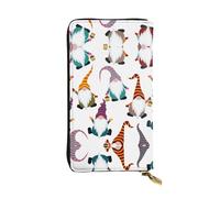 Kfjghhl Cartera de piel con diseño de gnomos divertidos de Navidad para mujer, de gran capacidad, con bloqueo RFID, de piel