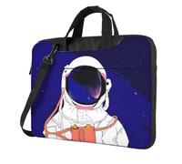 Kfjghhl Classic Cool Man In Outer Space Galaxy - Maletín para laptop, compartimento para cuaderno, elegante, bolsa de negocios para oficina separada, Black, 14 inch