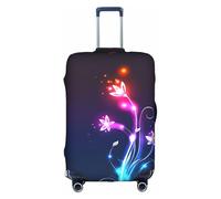 Kfjghhl Cool Light Flowers - Funda lavable para equipaje, protector de maleta de 18 a 32 pulgadas, White, L