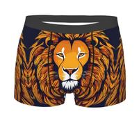Kfjghhl Cool Lion - Calzoncillos tipo bóxer ultra transpirables para hombre, no se suben, con comodidad y flexibilidad, Negro, XXL