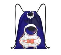 Kfjghhl Cool Man In Outer Space Galaxy - Mochila deportiva con cordón ajustable para mujeres, hombres, niños, deportes al aire libre, Black, M, Vacaciones