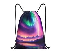 Kfjghhl Dark Northern Lights - Mochila deportiva con cordón ajustable para mujeres, hombres, niños, deportes al aire libre, Black, M, Vacaciones