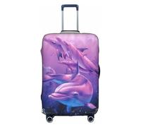 Kfjghhl Dolphins Art - Funda lavable para equipaje, protector de maleta de 18 a 32 pulgadas, White, L